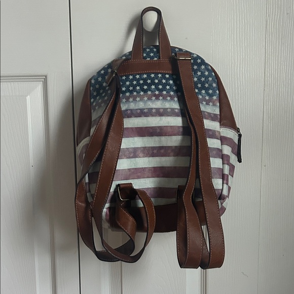 Red white and blue women’s backpack pocketbook - Picture 2 of 3